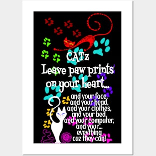 Paw prints Posters and Art